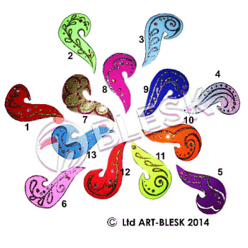 Заколка BLESK тканевая - завиток