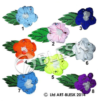 Заколка BLESK тканевая - цветочек 005