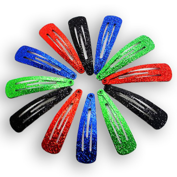 Заколка Блеск уголок с блестками 5 см