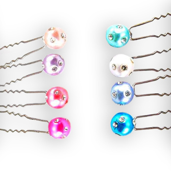 Шпилька с жемчужиной со стразами